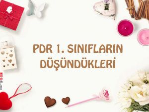 PDR 1. SINIFLARIN DÜŞÜNDÜKLERİ