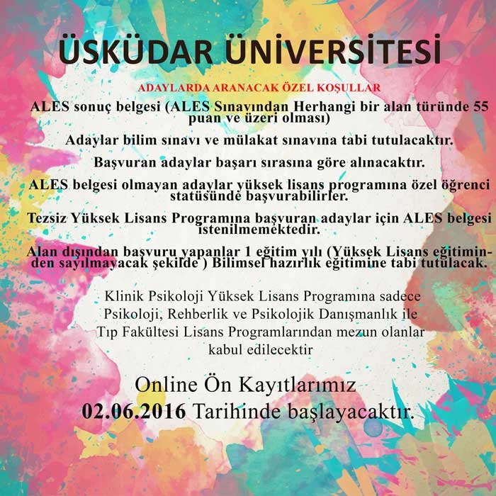 Klinik Psikoloji Yüksek Lisans Başvurusu Başlayan Üniversiteler 6