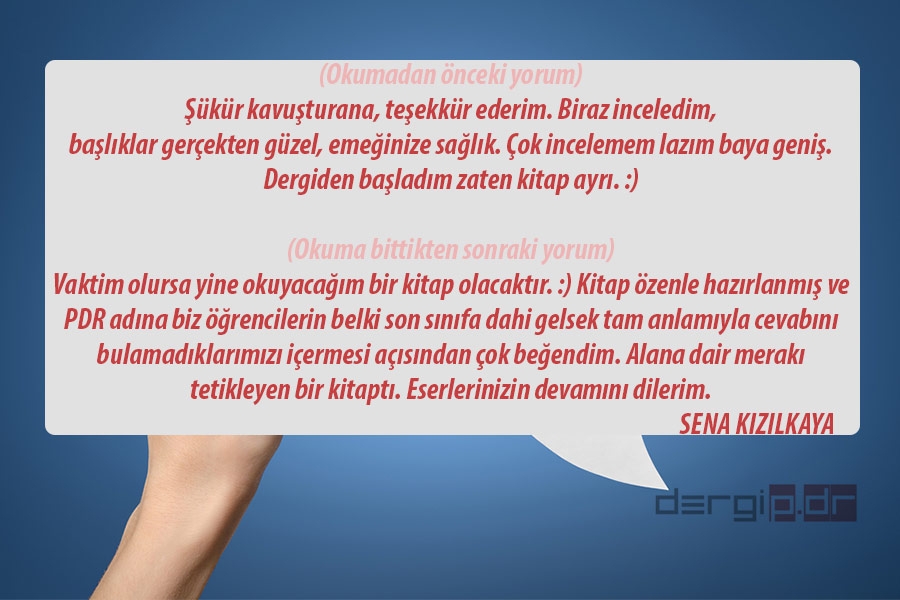 p.Dr. OKURLARININ YORUM VE DEĞERLENDİRMELERİ 2