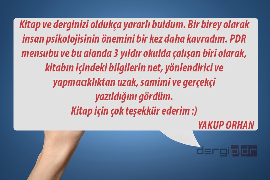 p.Dr. OKURLARININ YORUM VE DEĞERLENDİRMELERİ 30