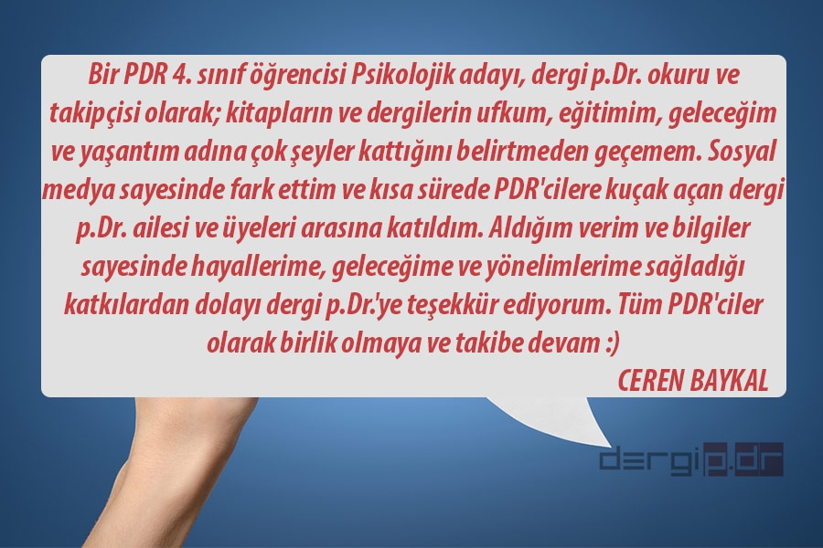 p.Dr. OKURLARININ YORUM VE DEĞERLENDİRMELERİ 8