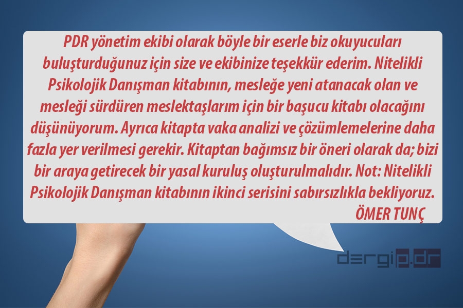 p.Dr. OKURLARININ YORUM VE DEĞERLENDİRMELERİ 9
